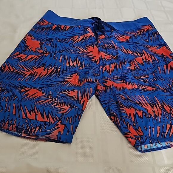 Old Navy Men's Lightweight Shorts Medium Blue/ Orange - Picture 12 of 16